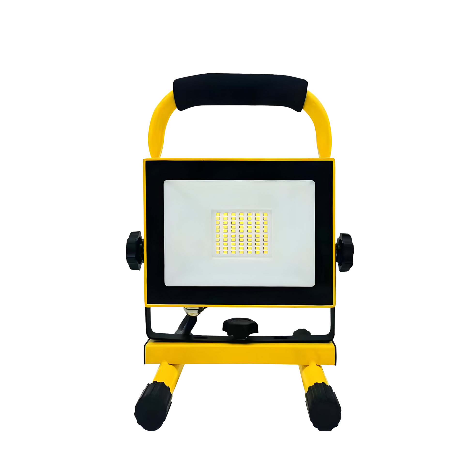 Proyector Coyote fabricado en aluminio color Negro/Amarillo, ideal para iluminación técnica