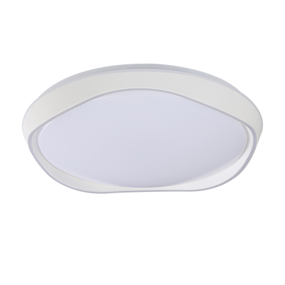 Plafón Kamuk fabricado en metal y policarbonato blanco
