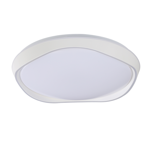 Plafón Kamuk fabricado en metal y policarbonato blanco