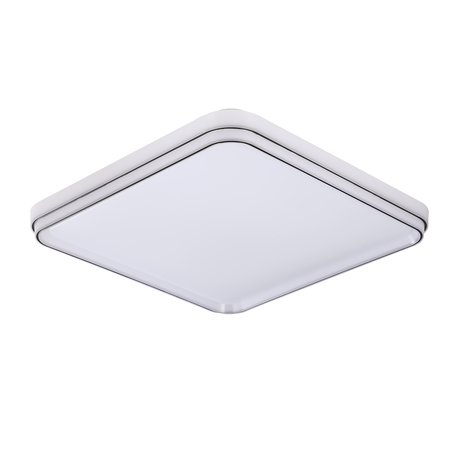 Plafón Laguna fabricado en metal y policarbonato color blanco y negro