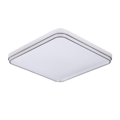 Plafón Laguna fabricado en metal y policarbonato color blanco y negro