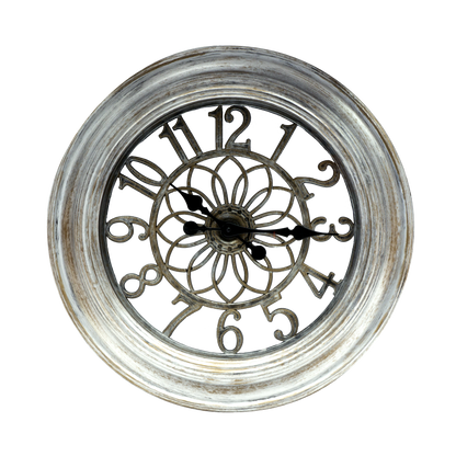 Original reloj de pared plateado ideal para la oficina