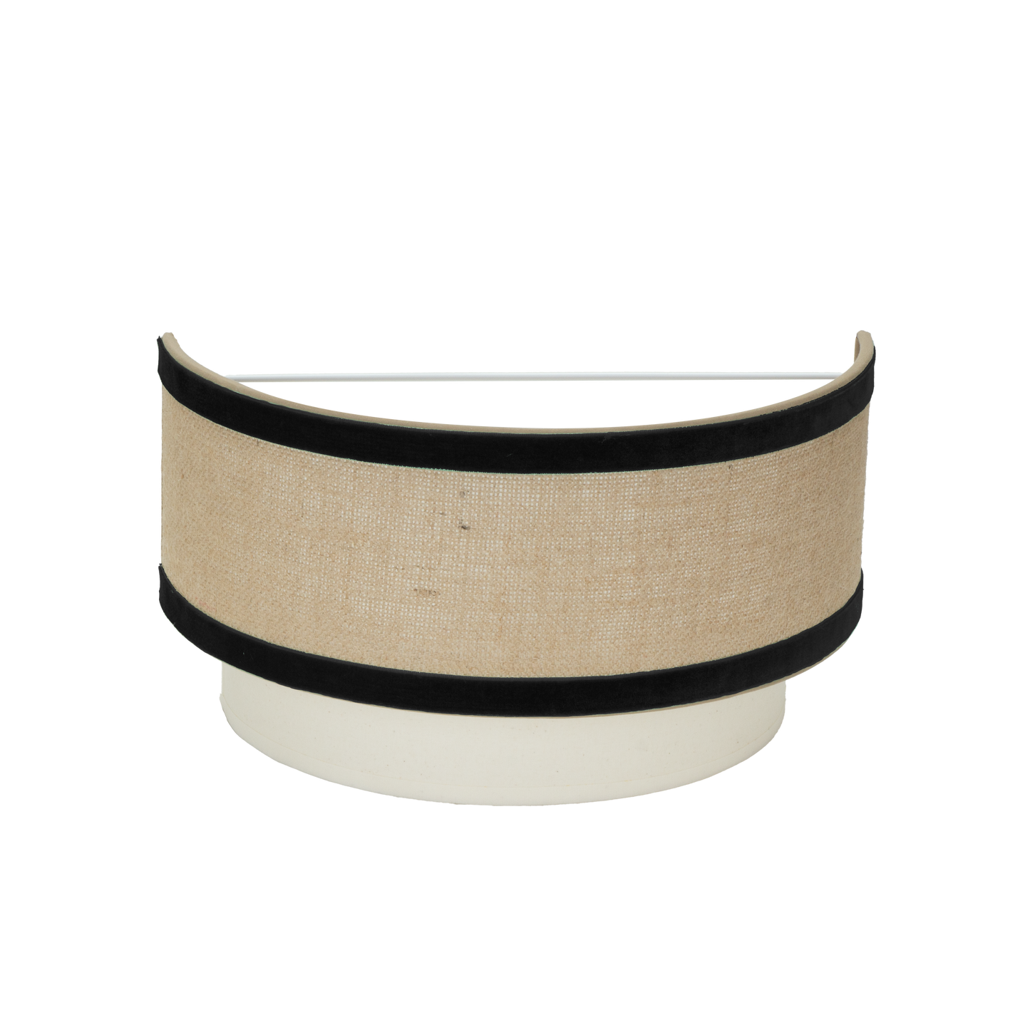 Aplique Cornalina fabricado en Metal y Textil color Beis/Negro