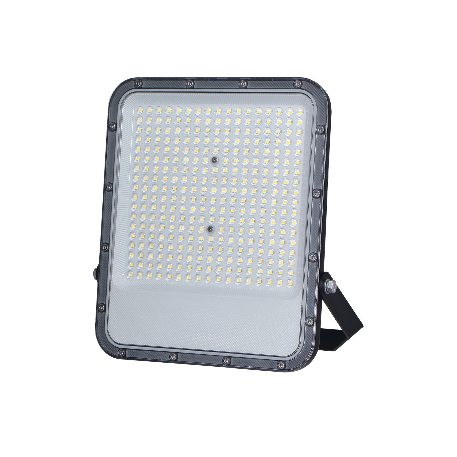 Proyector Impulso fabricado en aluminio color negro, ideal para iluminación exterior potente.