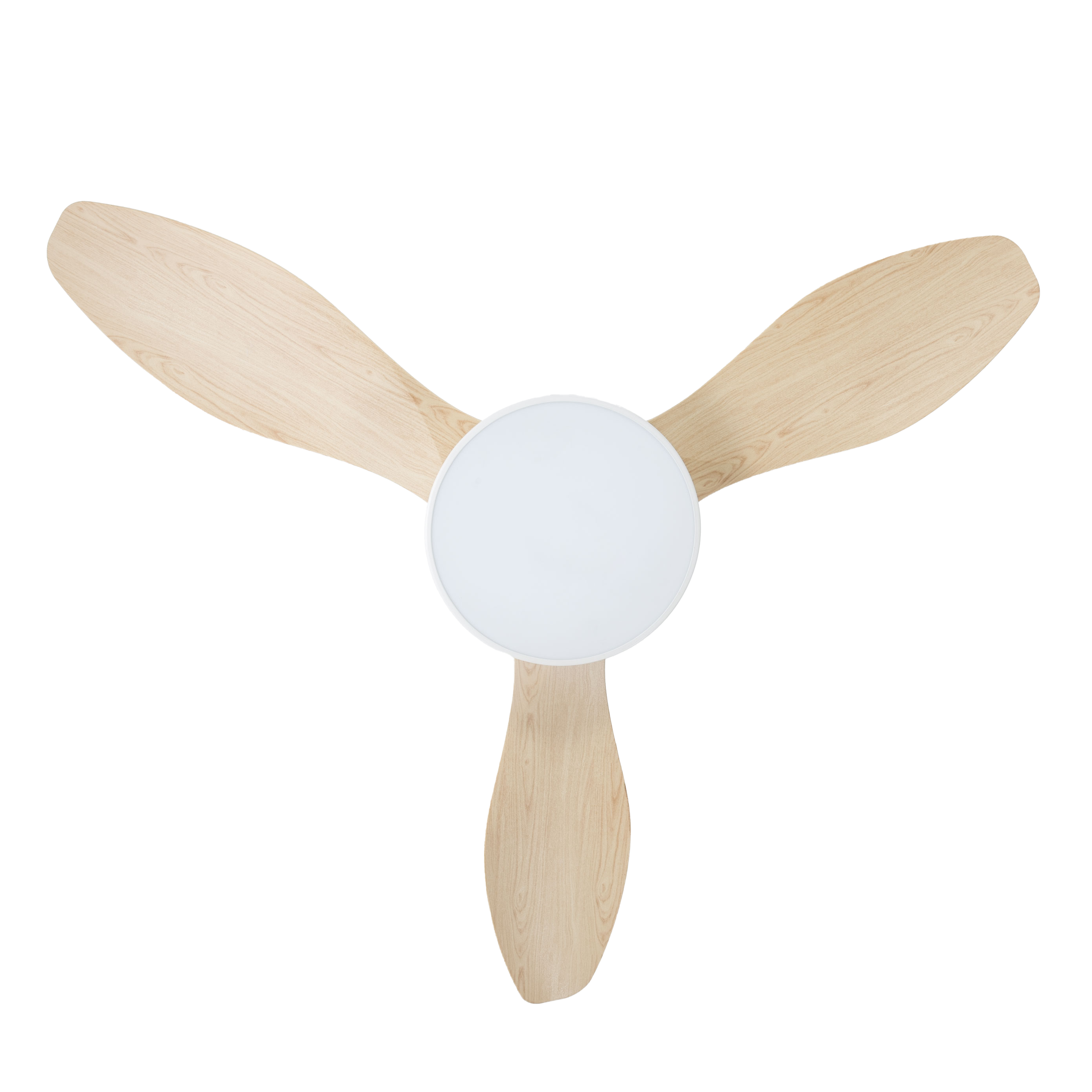 Ventilador DC Fabrilamp / Abrila con función verano/invierno y LED integrado