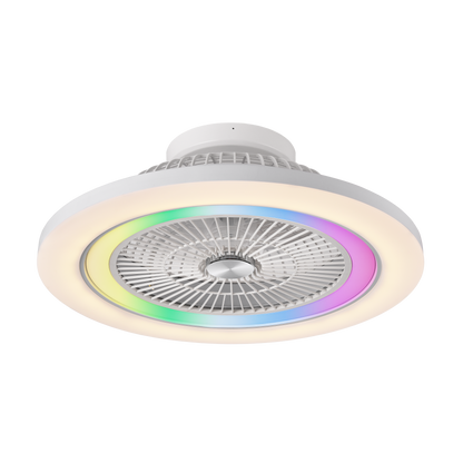 Ventilador con luz regulable en intensidad y temperatura