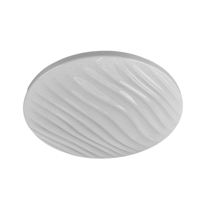 Plafón Olot fabricado en metal color blanco con difusor de policarbonato
