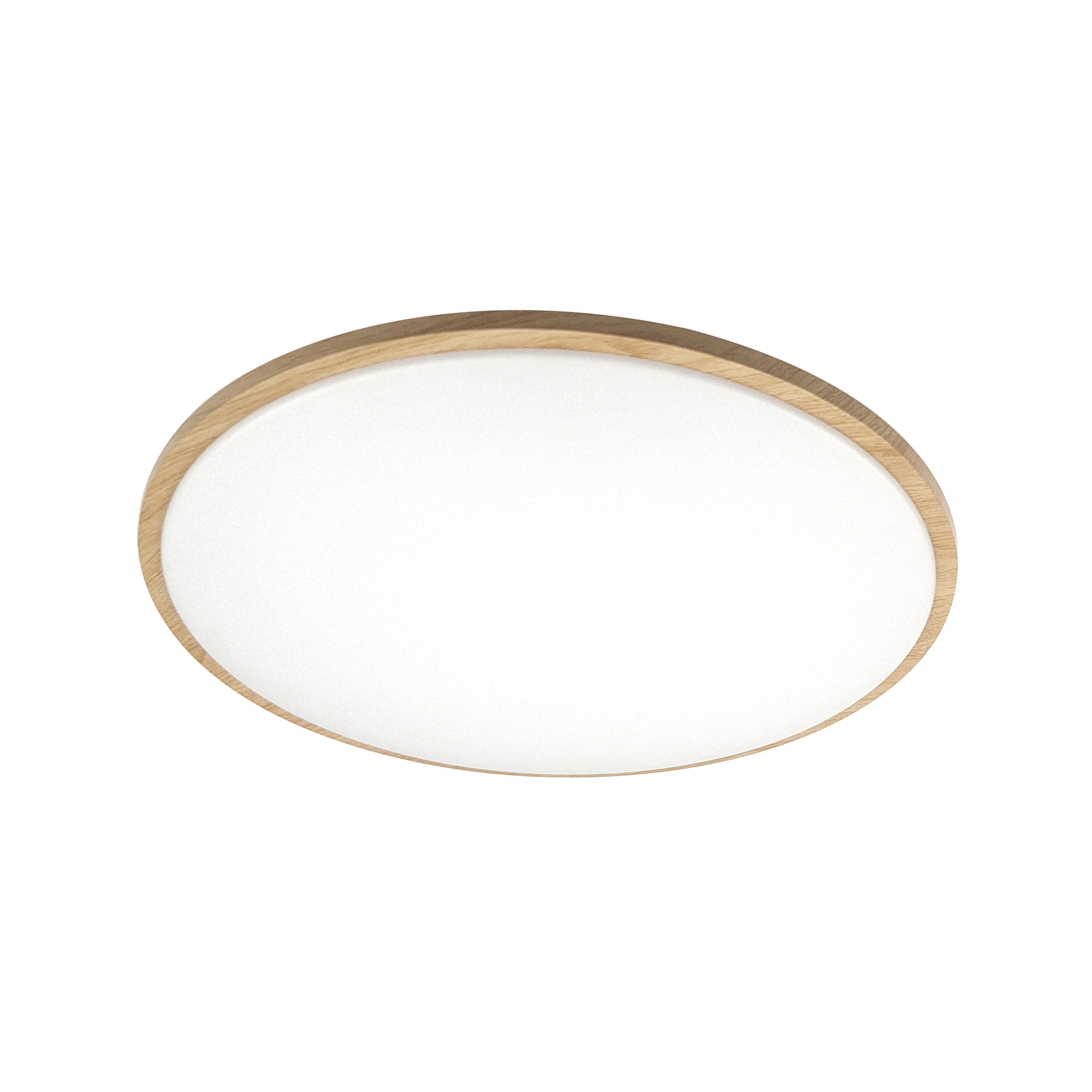 Plafón Eglon fabricado en metal y policarbonato color blanco y madera
