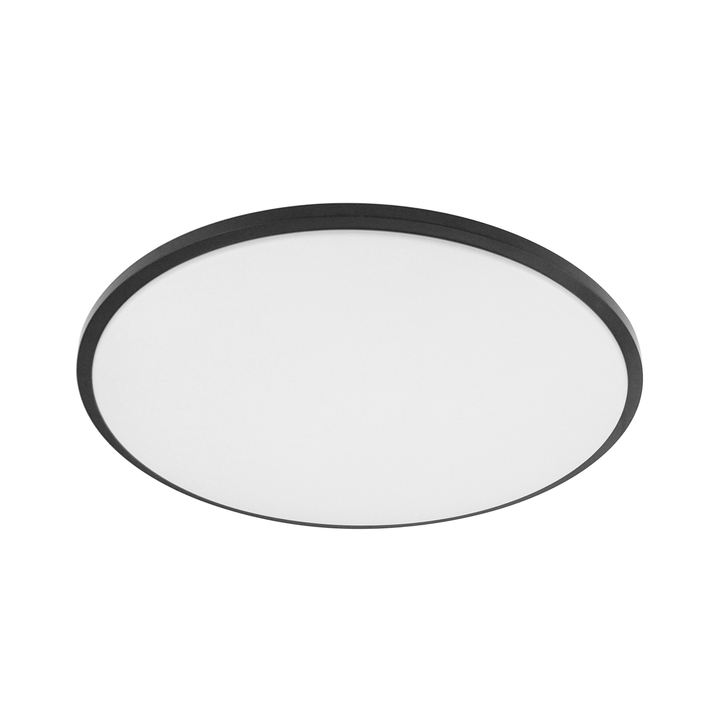 Plafón Eglon fabricado en metal color blanco y negro, ideal para salón