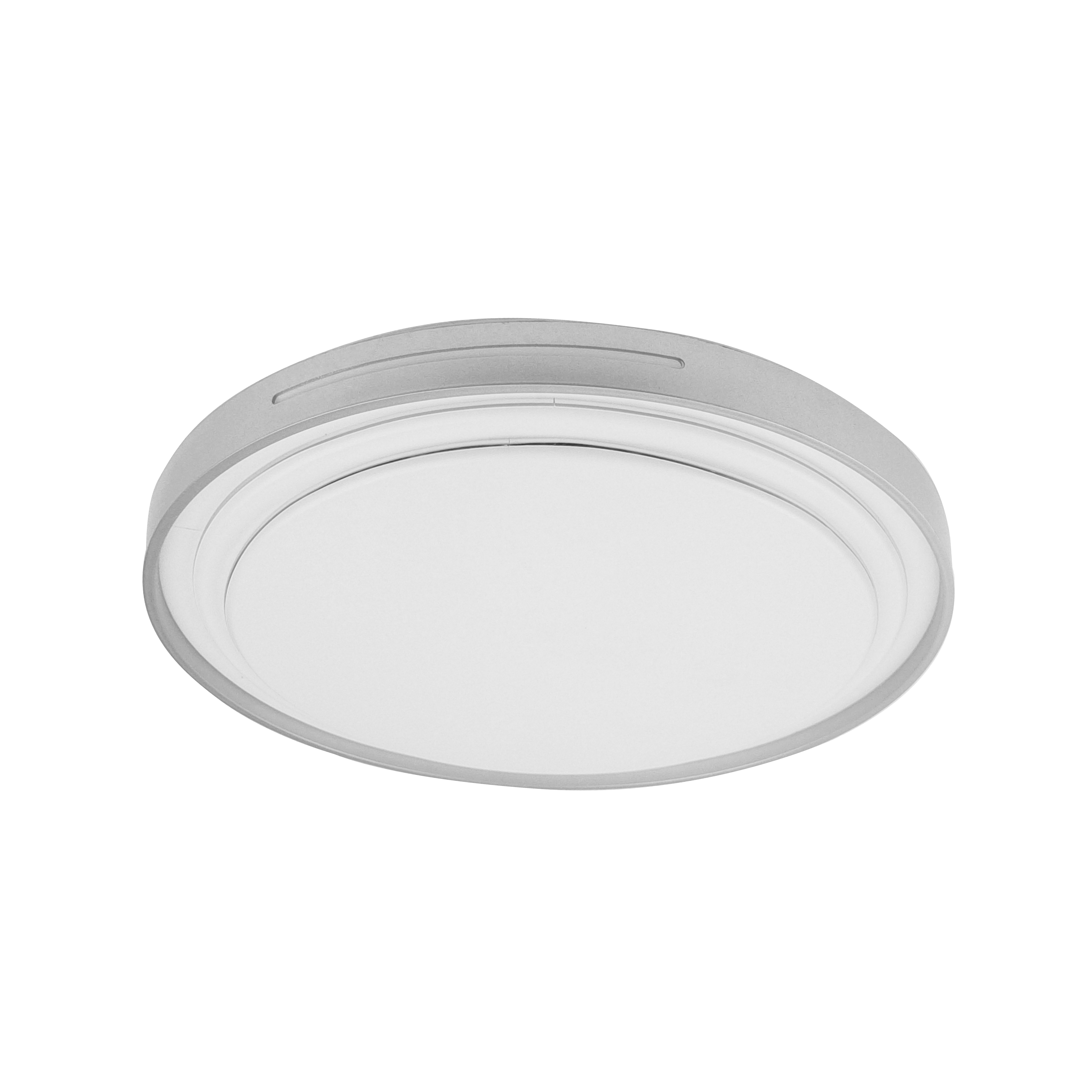 Plafón Argus fabricado en metal blanco/plata con LED integrado