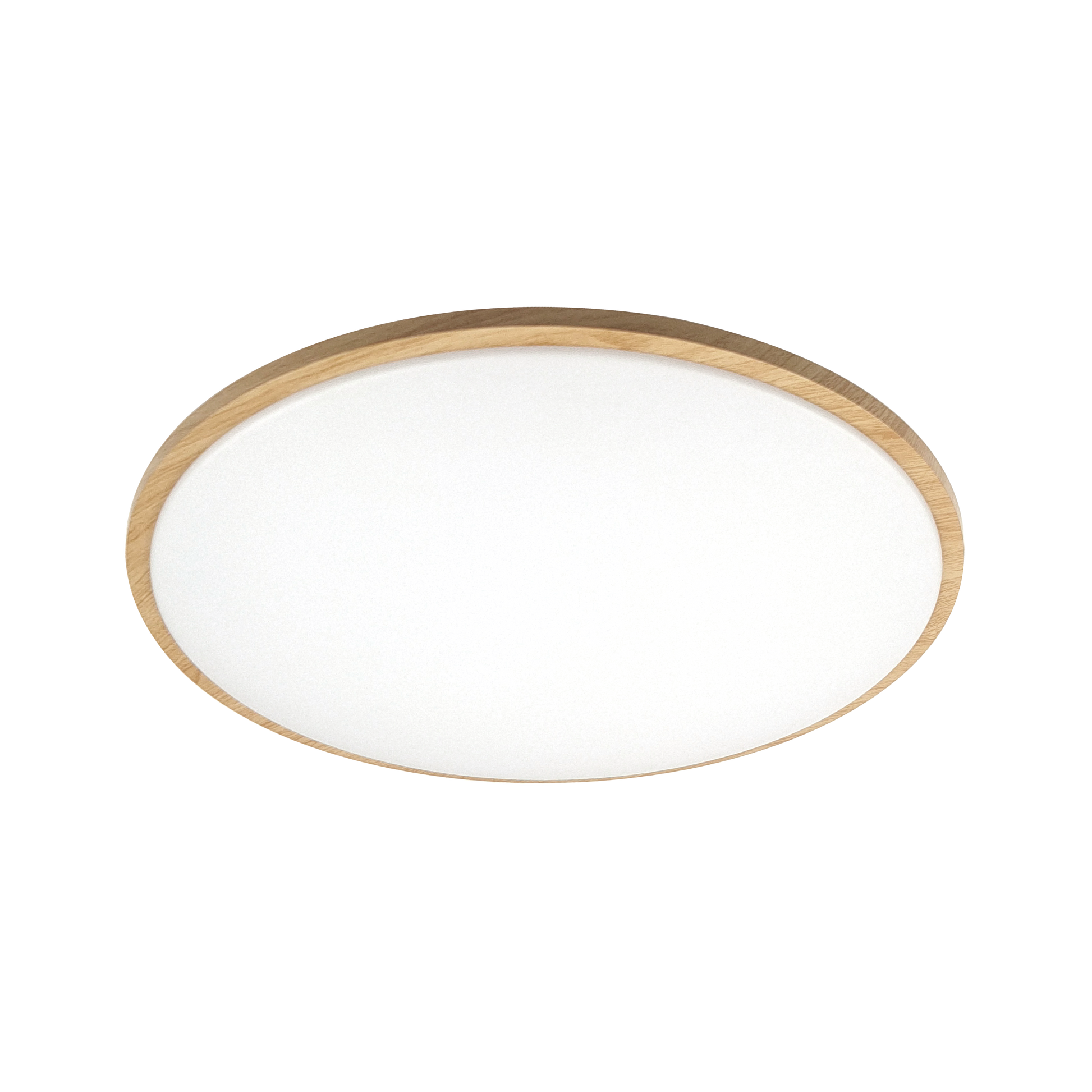 Plafón Eglon fabricado en metal y policarbonato color blanco y madera