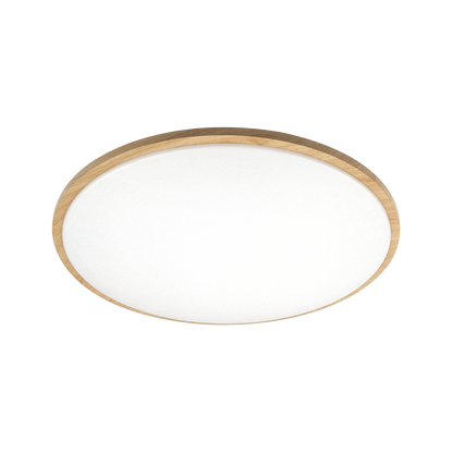 Plafón Eglon fabricado en metal y policarbonato color blanco y madera