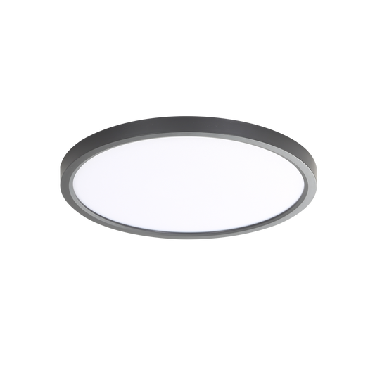 Plafón Faure fabricado en metal y policarbonato color blanco y negro
