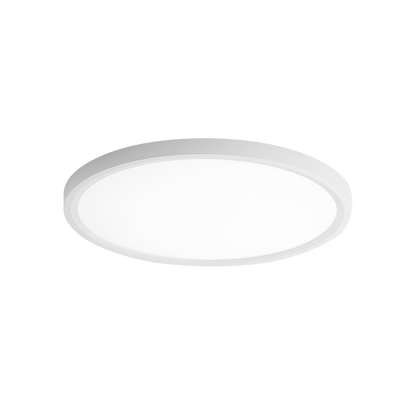 Plafón Faure fabricado en metal color blanco, con difusor de policarbonato