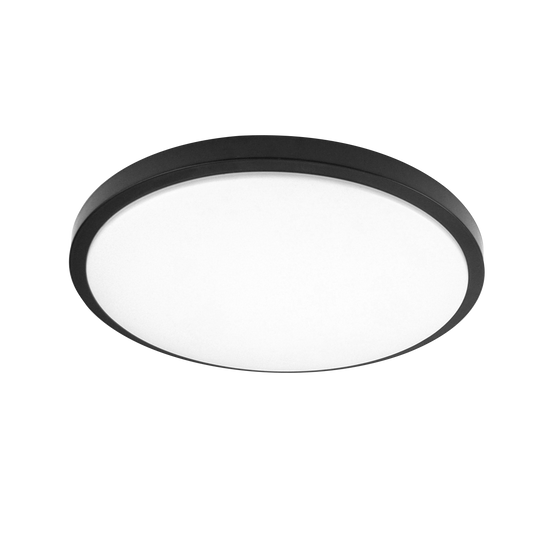 Plafón Kirat fabricado en Metal color Blanco/Negro