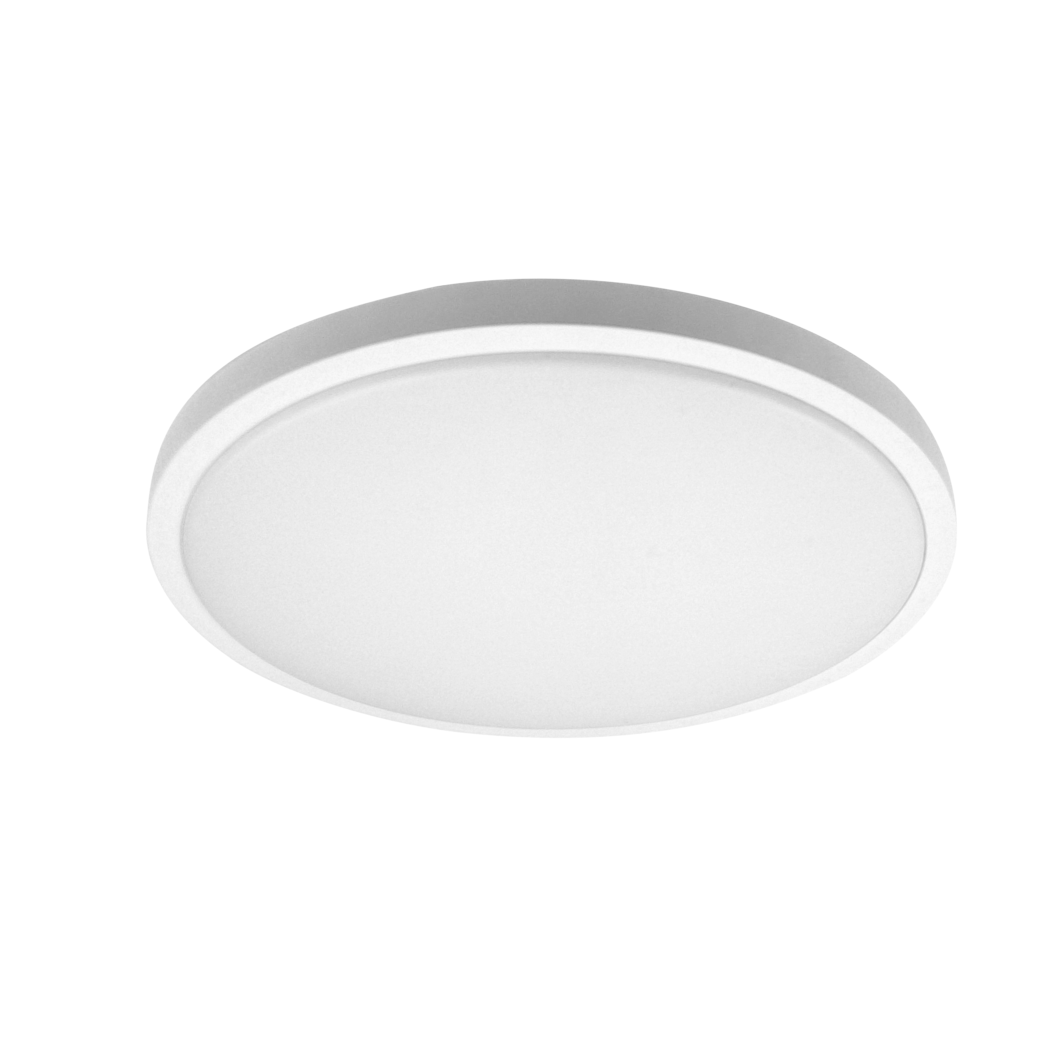 Plafón Kirat fabricado en metal blanco con luz regulable