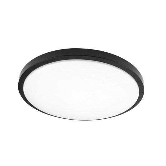 Plafón Kirat fabricado en metal color blanco y negro