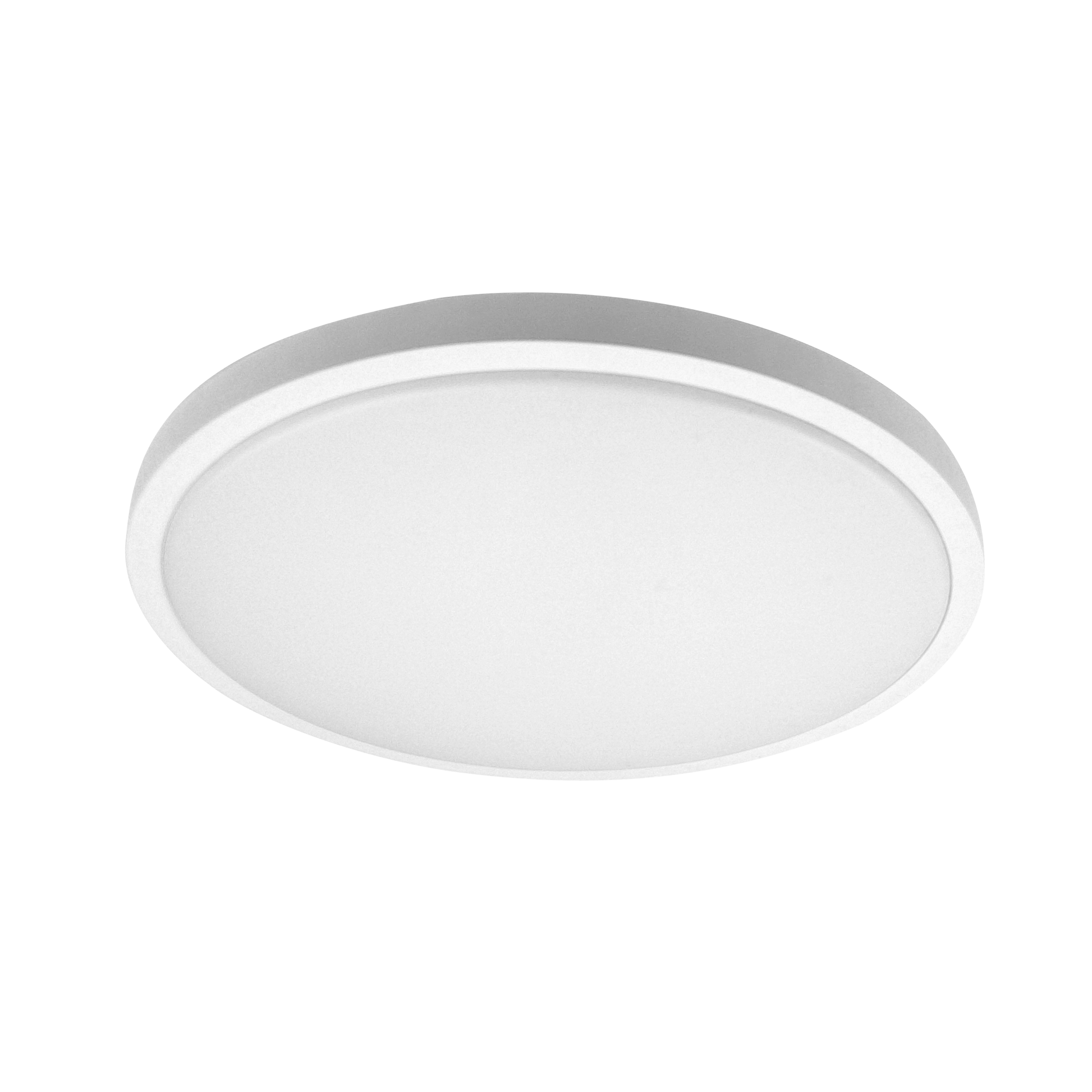 Plafón Kirat fabricado en Metal color Blanco con LED integrado