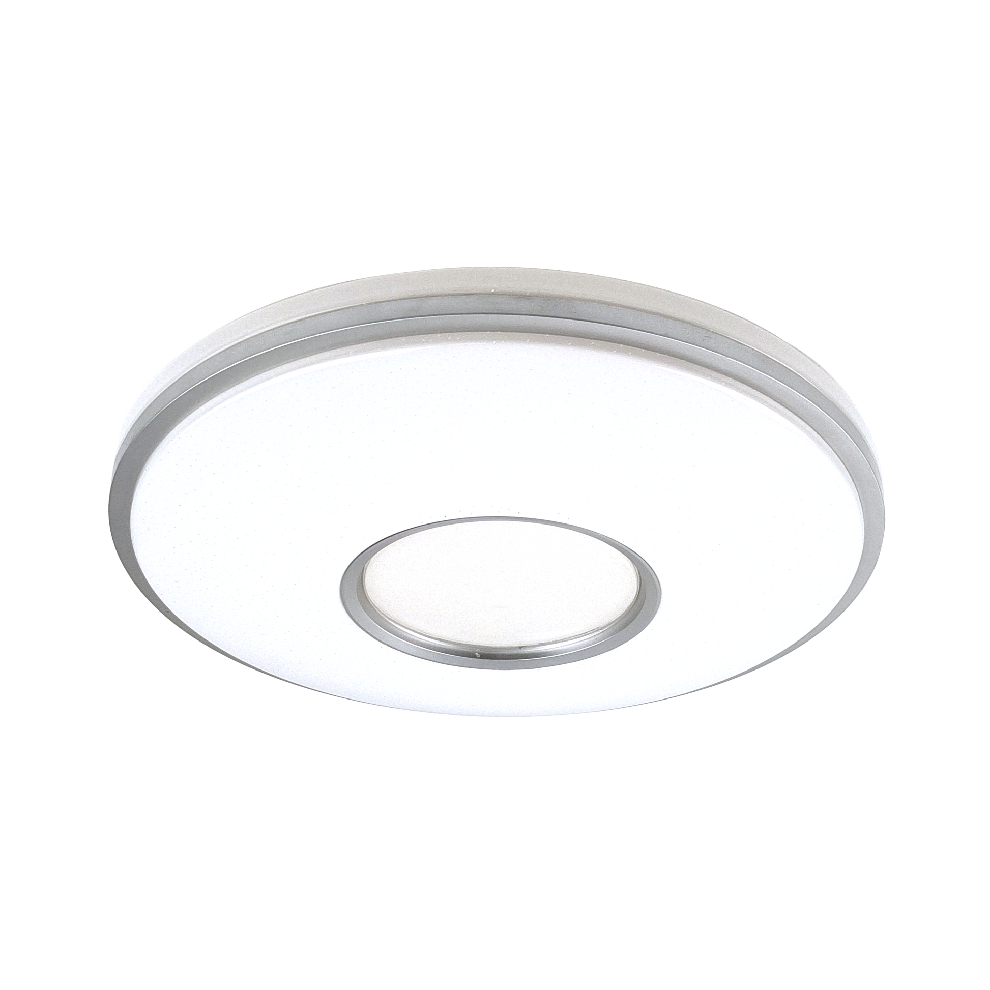 Plafón Perote fabricado en Metal color Blanco y Plata