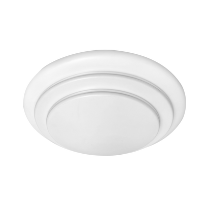 Plafón Tabasco fabricado en metal color blanco, ideal para interiores