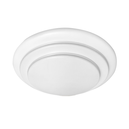 Plafón Tabasco fabricado en metal color blanco, luz LED 6500K para interiores