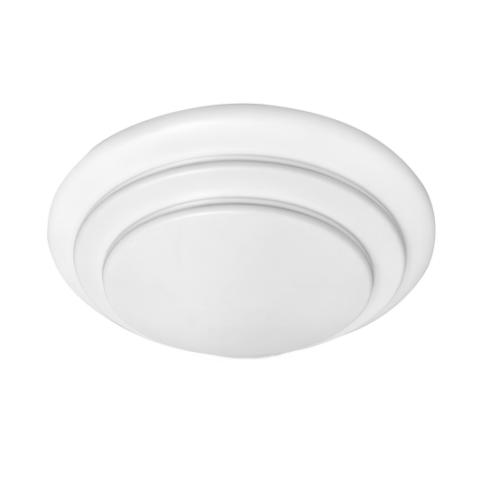 Plafón Tabasco fabricado en metal color blanco, luz LED 6500K para interiores
