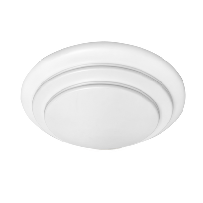 Plafón Tabasco fabricado en metal y policarbonato color blanco, luz fría 6500K
