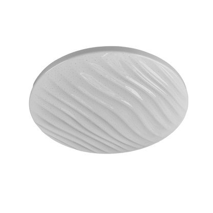 Plafón Olot fabricado en metal color blanco con difusor de policarbonato