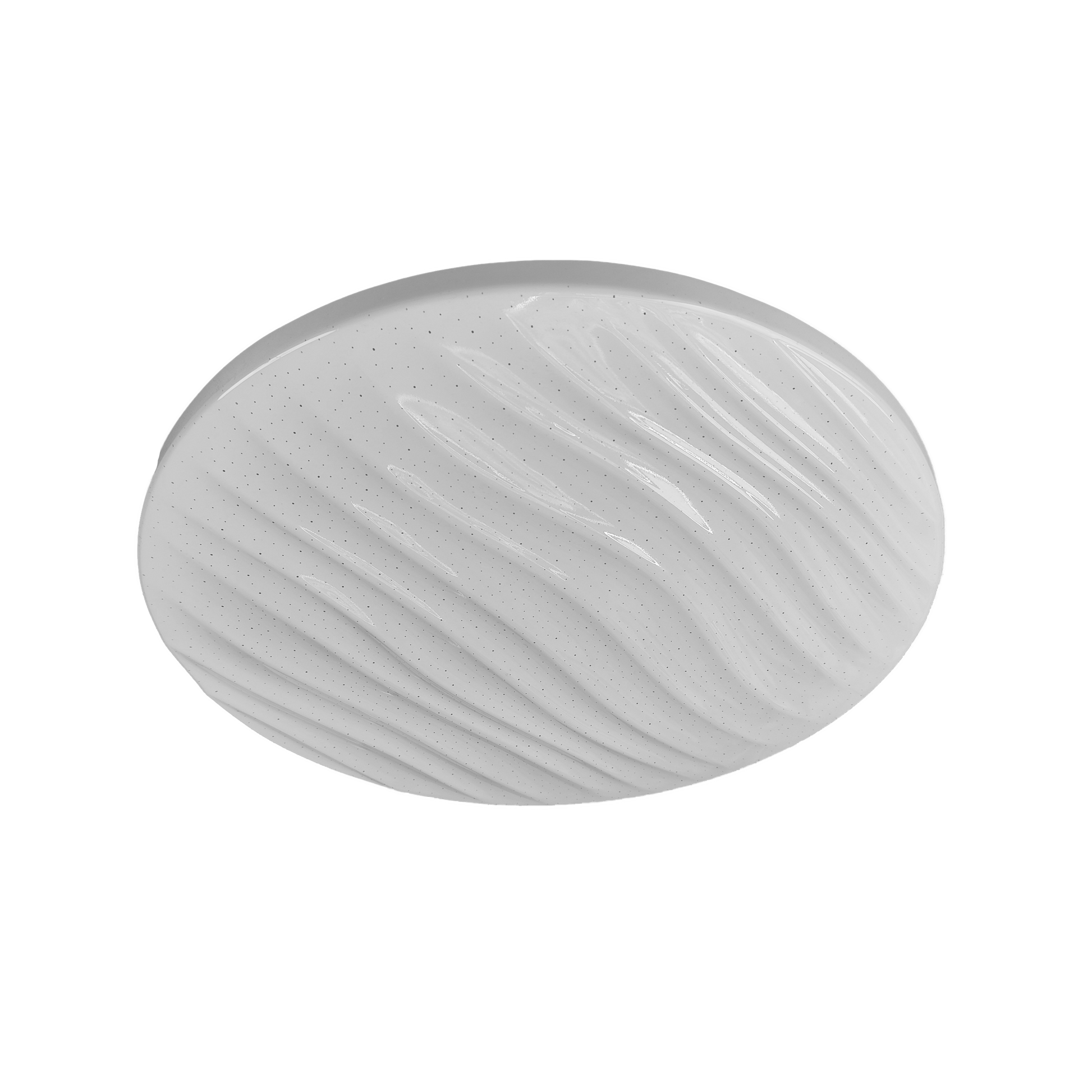 Plafón Olot fabricado en metal color blanco con difusor de policarbonato