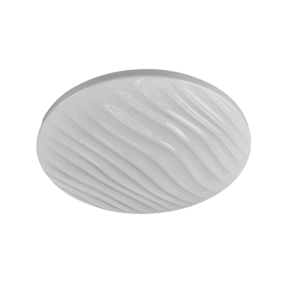 Plafón Olot fabricado en metal color blanco con difusor de policarbonato