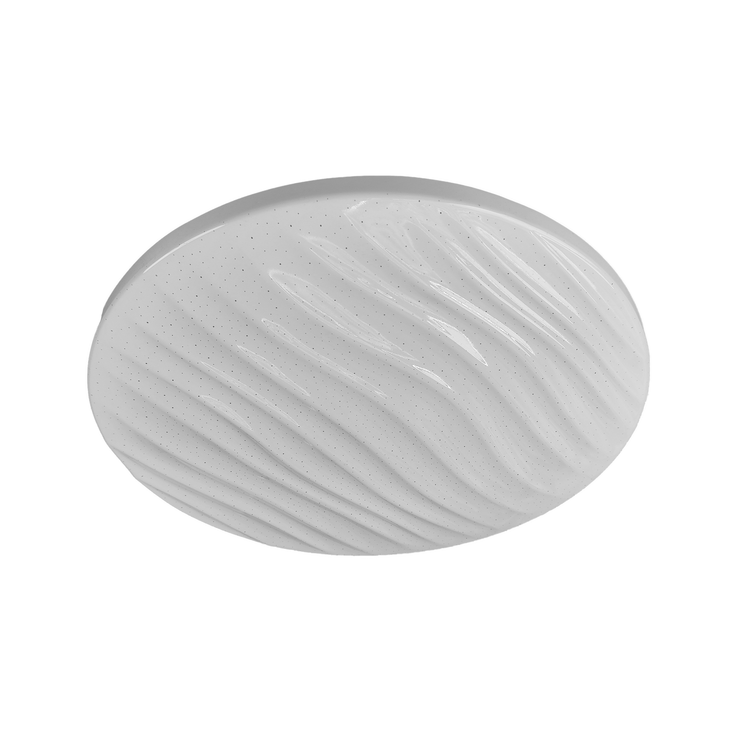 Plafón Olot fabricado en metal color blanco con difusor de policarbonato