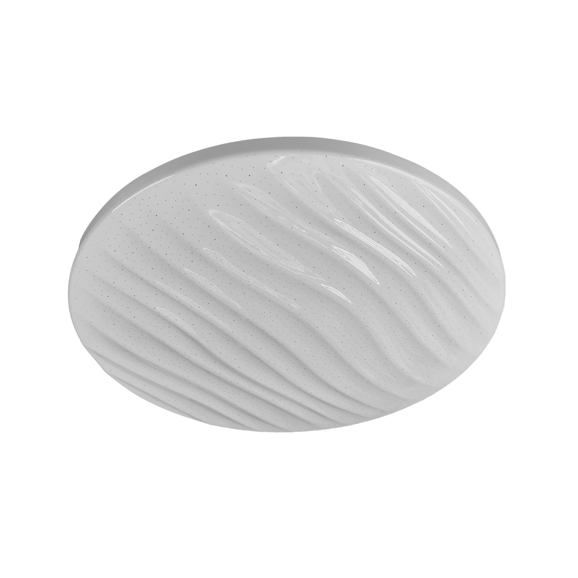 Plafón Olot fabricado en metal color blanco con difusor de policarbonato