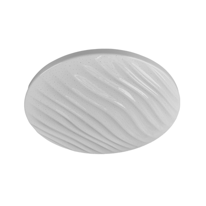 Plafón Olot fabricado en metal color blanco con difusor de policarbonato