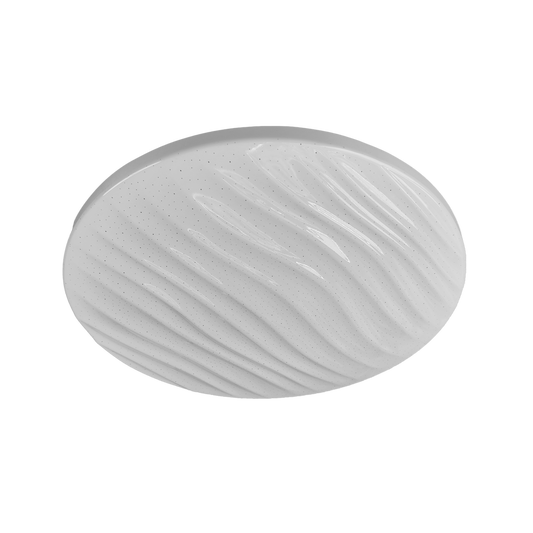 Plafón Olot fabricado en metal color blanco con difusor de policarbonato