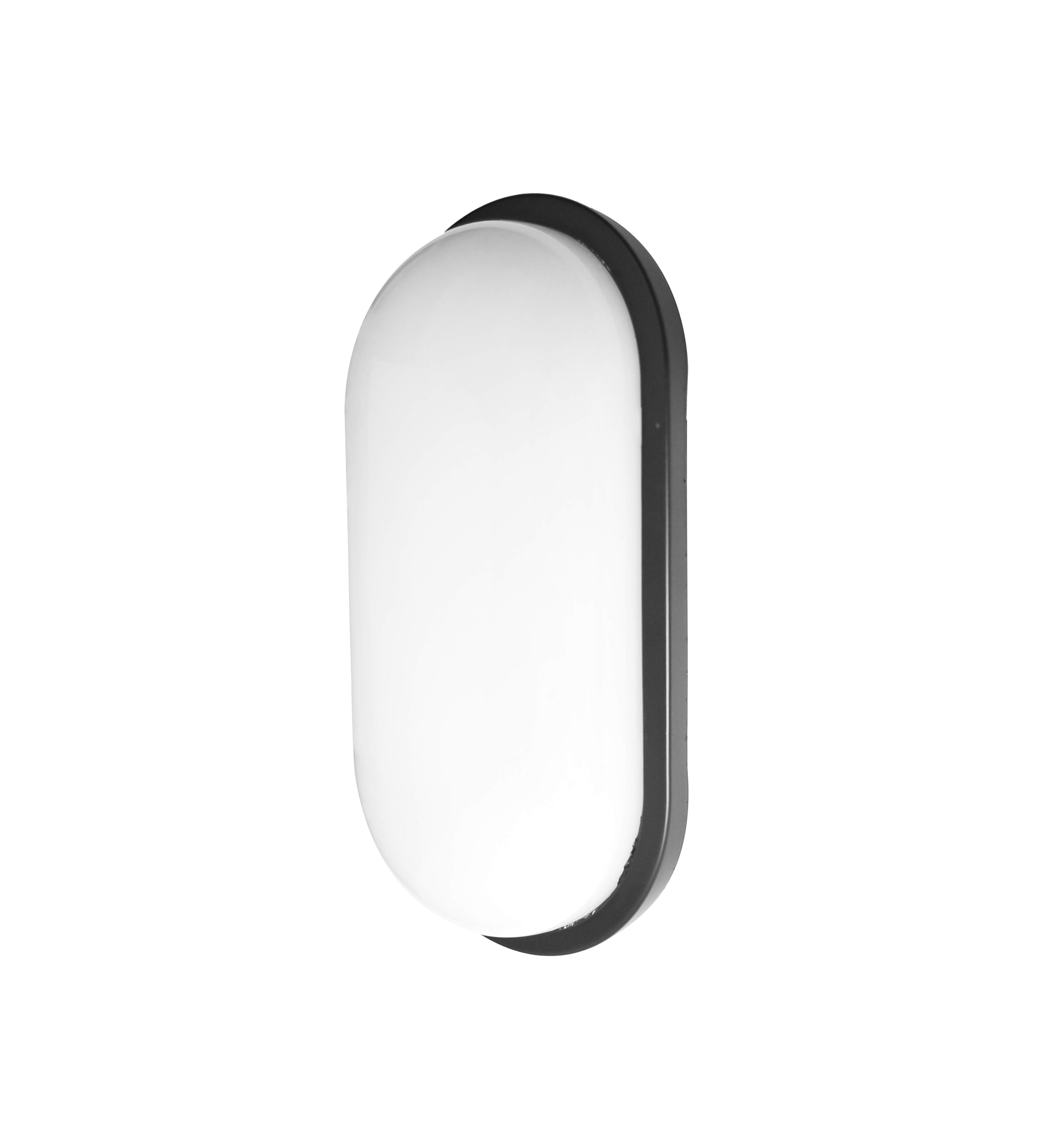 Aplique Pirineo fabricado en metal negro con luz LED 6500K