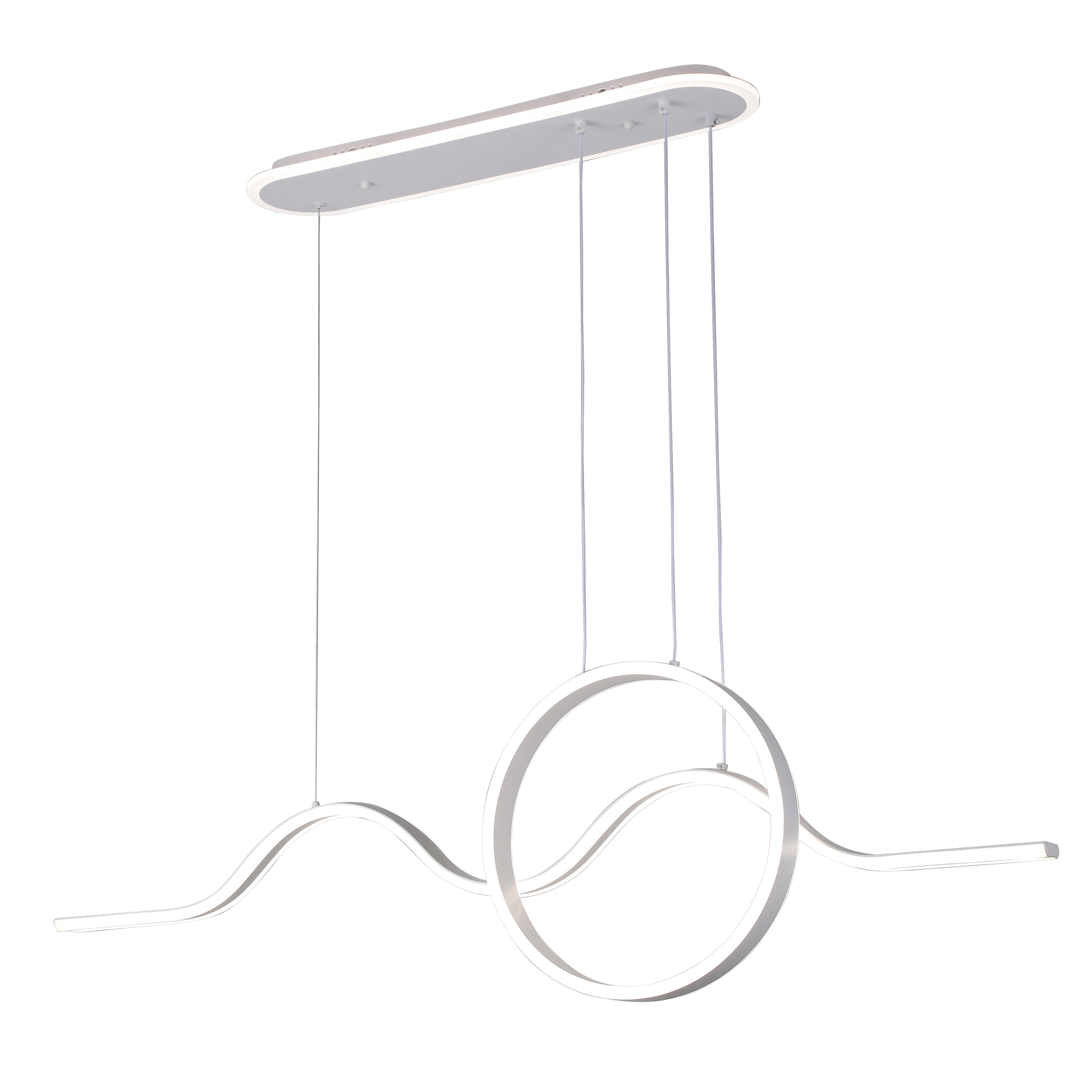 Lámpara colgante LED con luz ambiente y mando a distancia