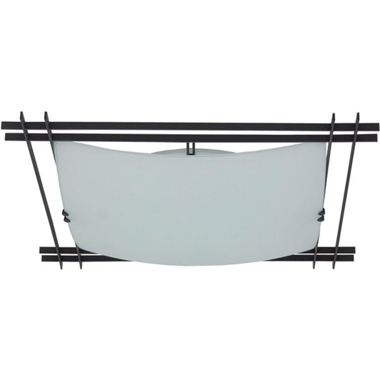Plafón Clásico Grenoble 43 cm Marrón Interlusa - Vista frontal principal en fondo blanco | LuzGurú