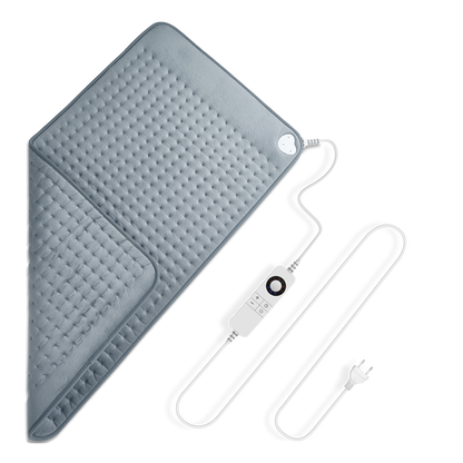Suave almohadilla térmica gris ideal para calentar la cama