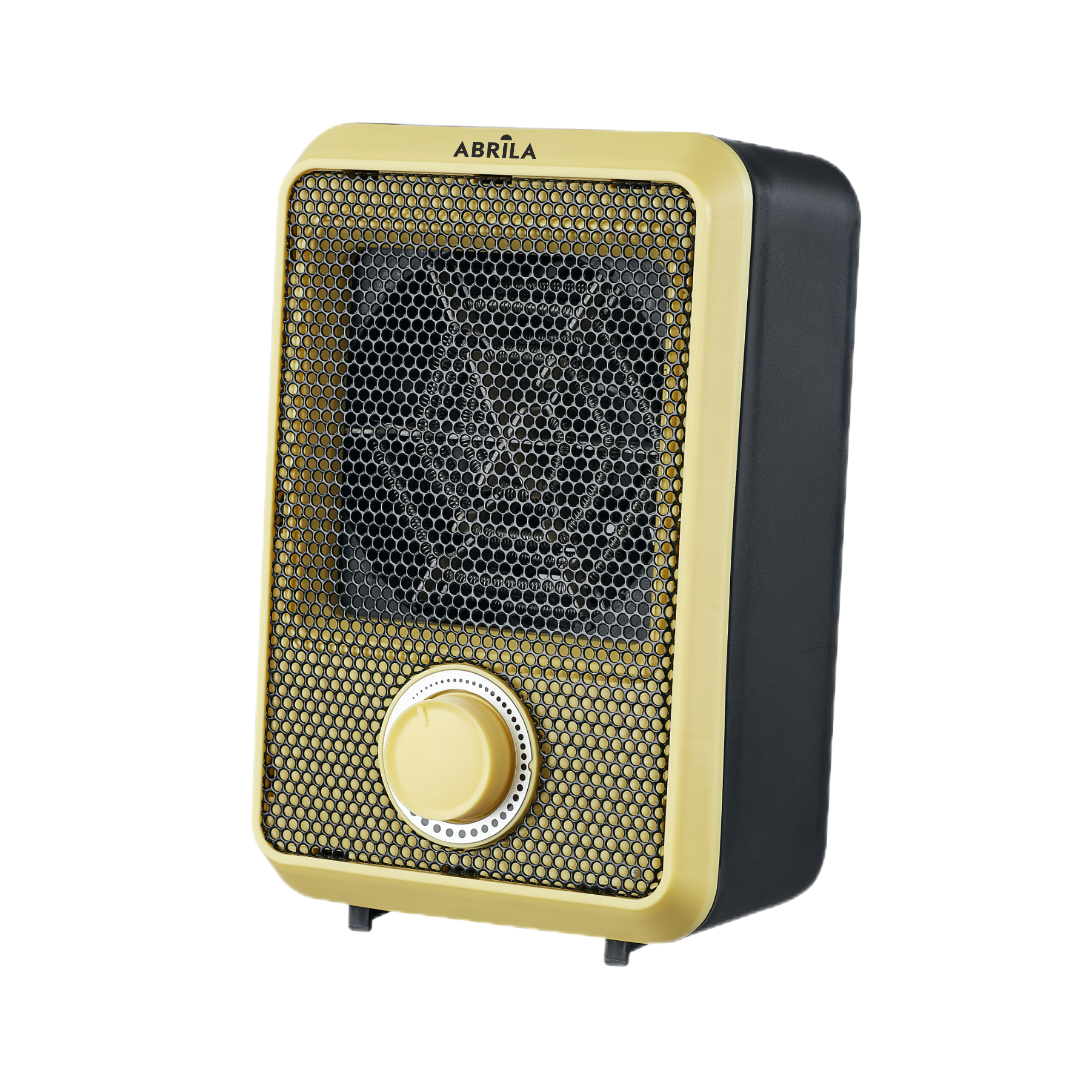 Termoventilador Carpe Fabrilamp / Abrila fabricado en metal y policarbonato color Amarillo/Negro