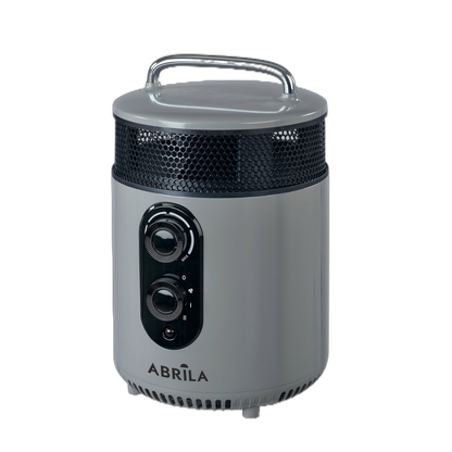 Termoventilador Isquia fabricado en ABS color Gris, ideal para interiores y uso doméstico