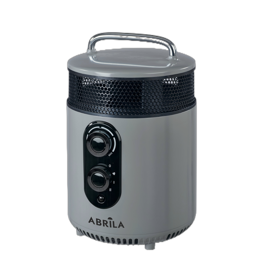 Termoventilador Isquia fabricado en ABS color Gris, ideal para interiores y uso doméstico