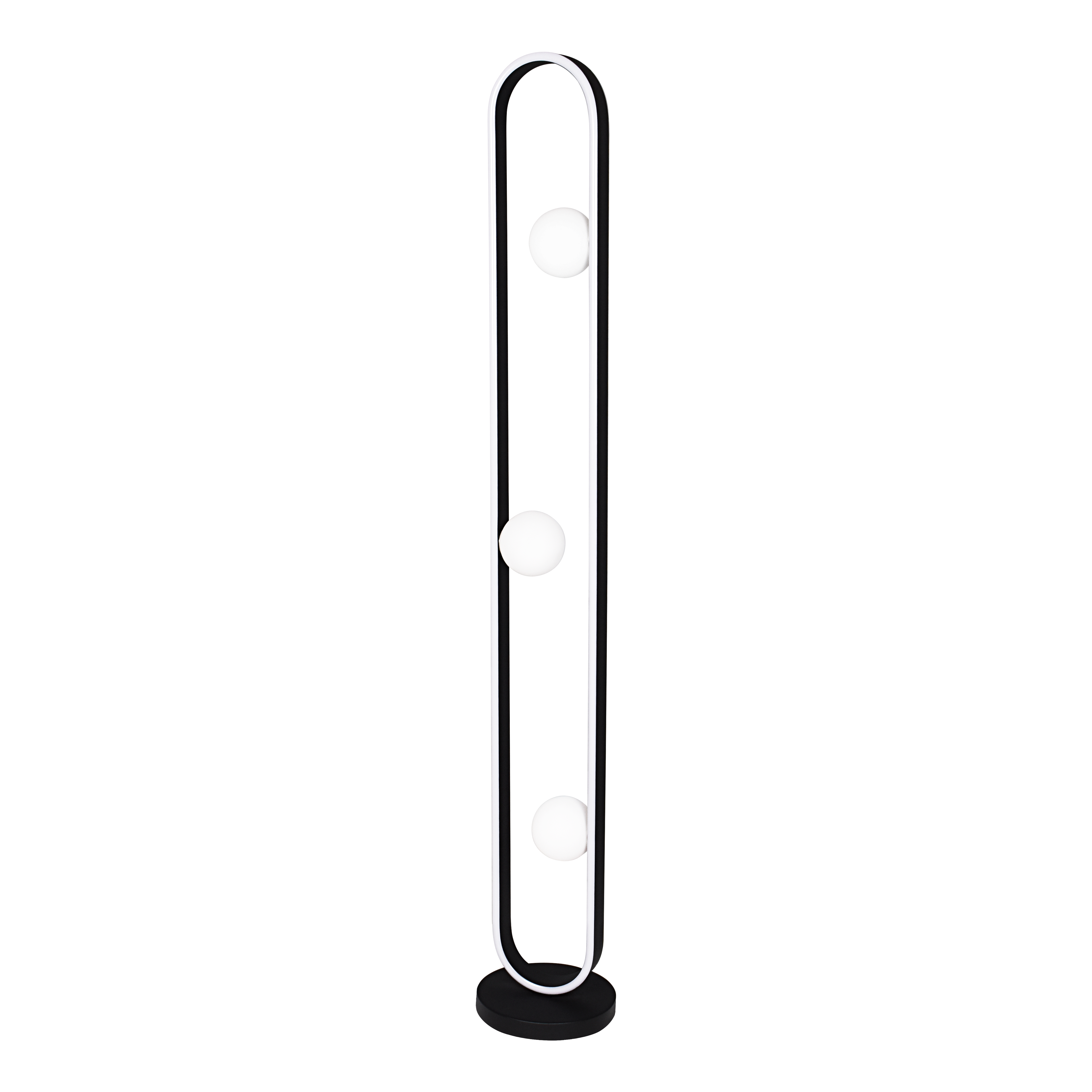 Pie de salón Fermoselle fabricado en aluminio negro con luz LED 4000k