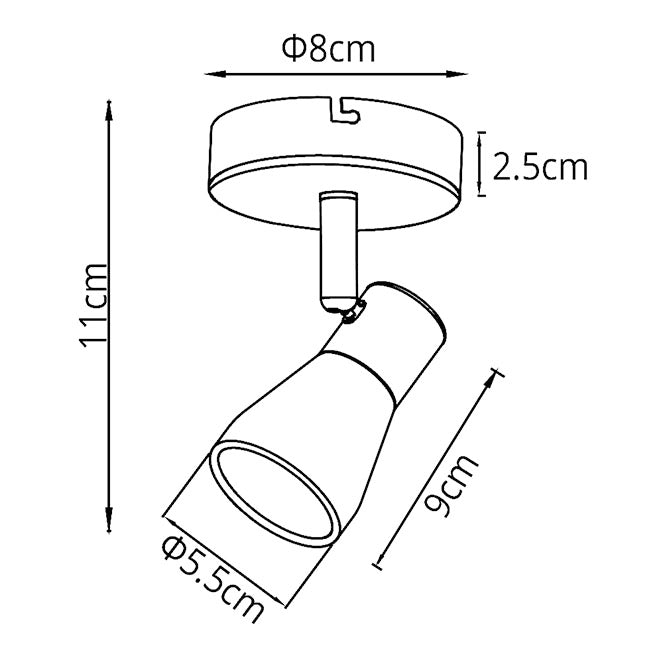 Aplique de pared LEONEL con protección IP20, ideal para salón