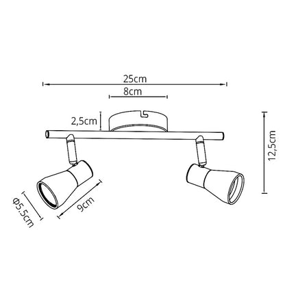 Aplique de pared LEONEL con protección IP20