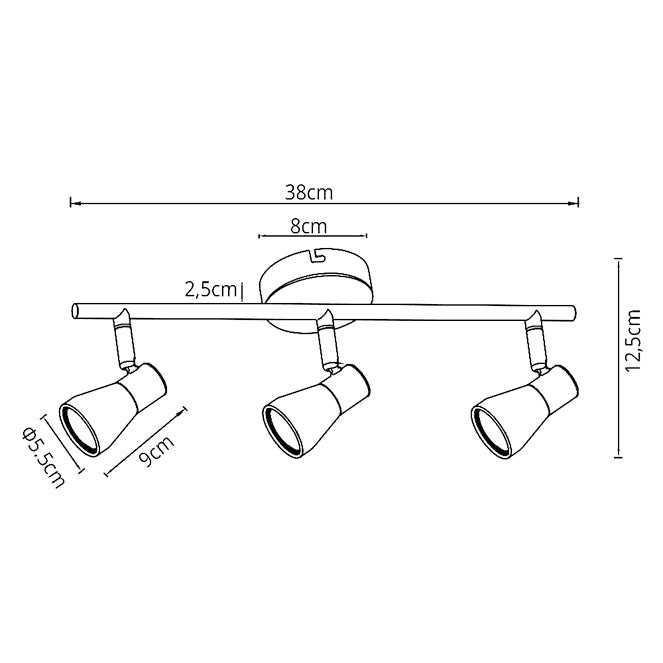 Aplique de pared LEONEL con protección IP20
