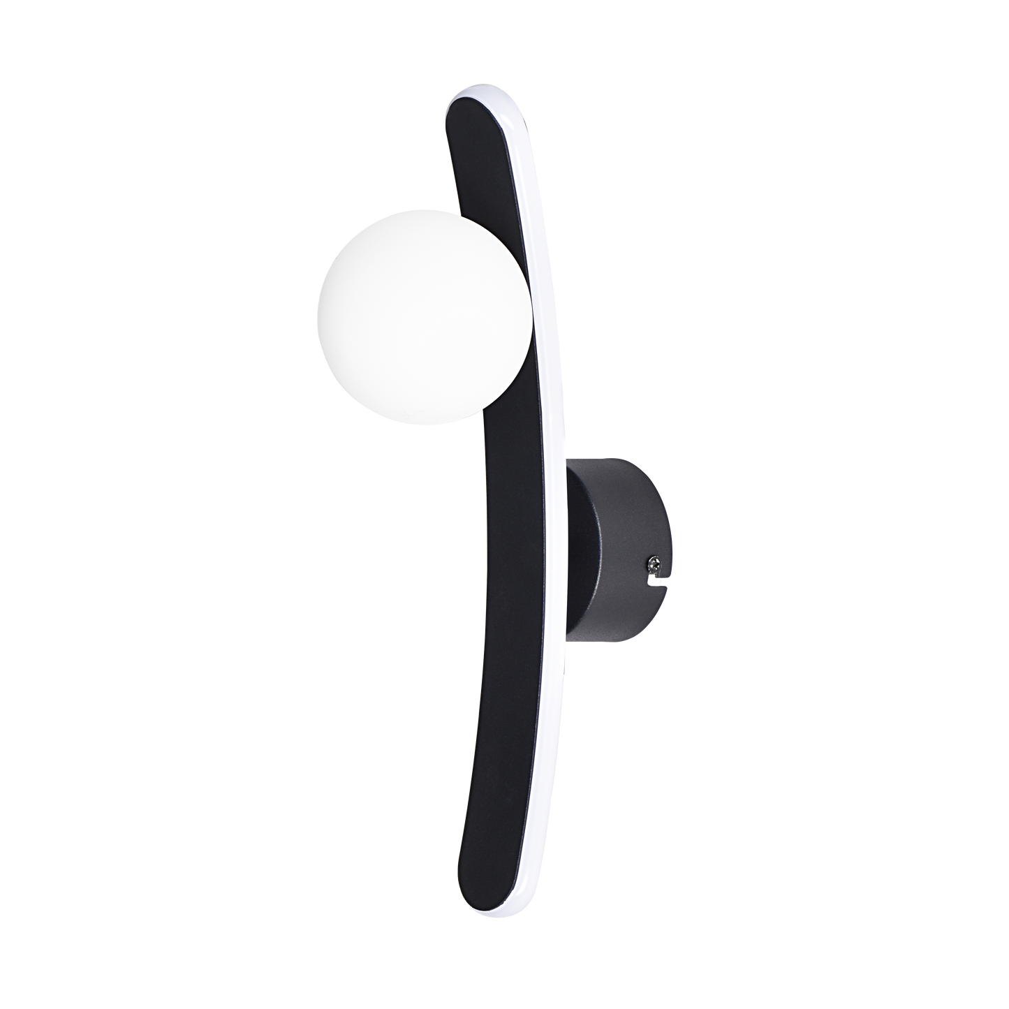 Aplique Fermoselle fabricado en aluminio y metal color negro con luz LED