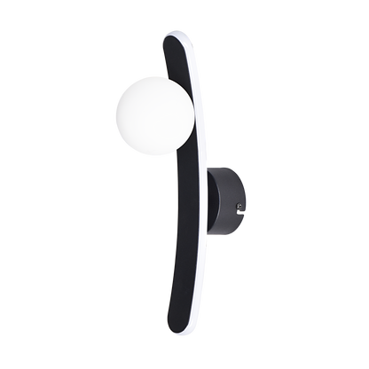 Aplique Fermoselle fabricado en aluminio y metal color negro con luz LED