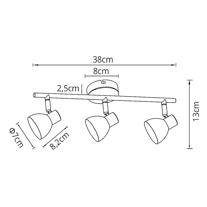 Aplique de pared con portalámparas GU10 para luz personalizable