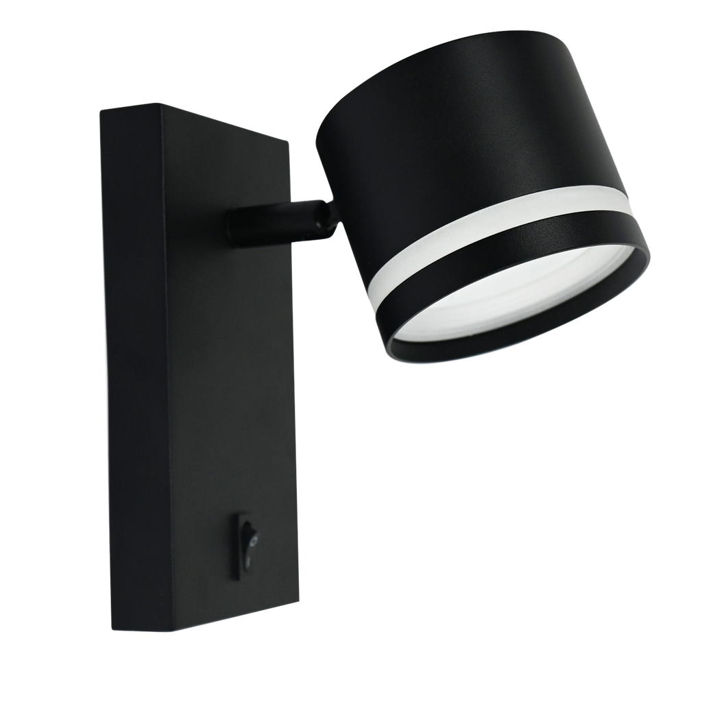 Aplique Ortiga fabricado en metal negro con luz LED 4000K