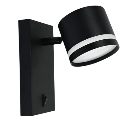 Aplique Ortiga fabricado en metal color negro, ideal para salones